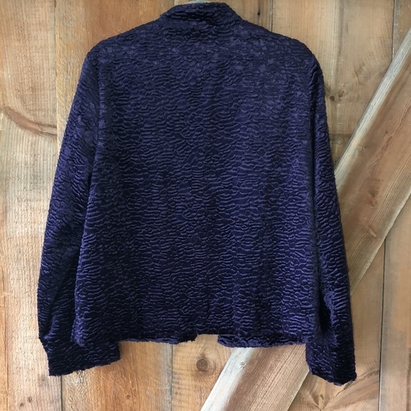 PURPLE Velvet Jacket Size 14 - Picture 4 of 7